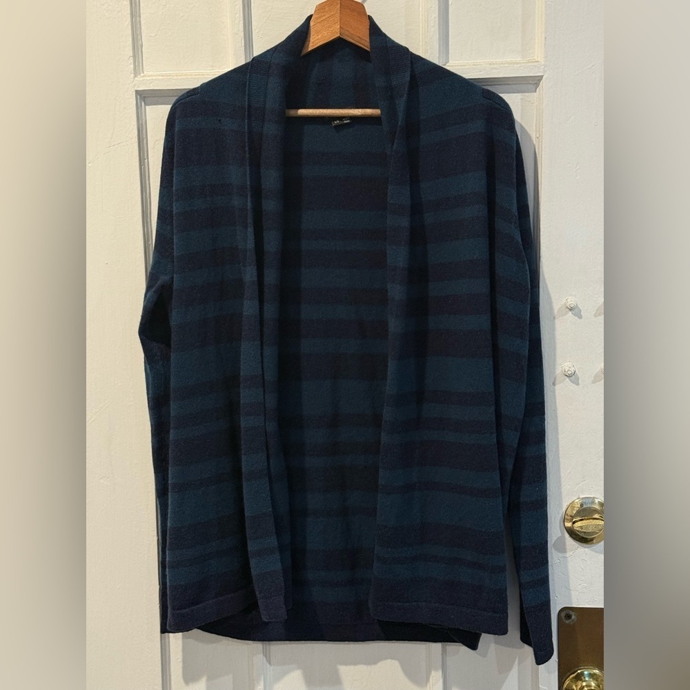 Theory Women's Striped Cardigan - Navy and Black